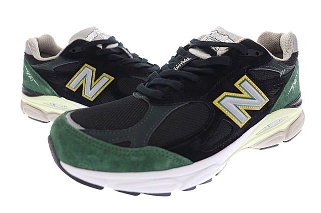 ニューバランス NEW BALANCE 990V3 スニーカー M990CP3 27.5 黒 緑