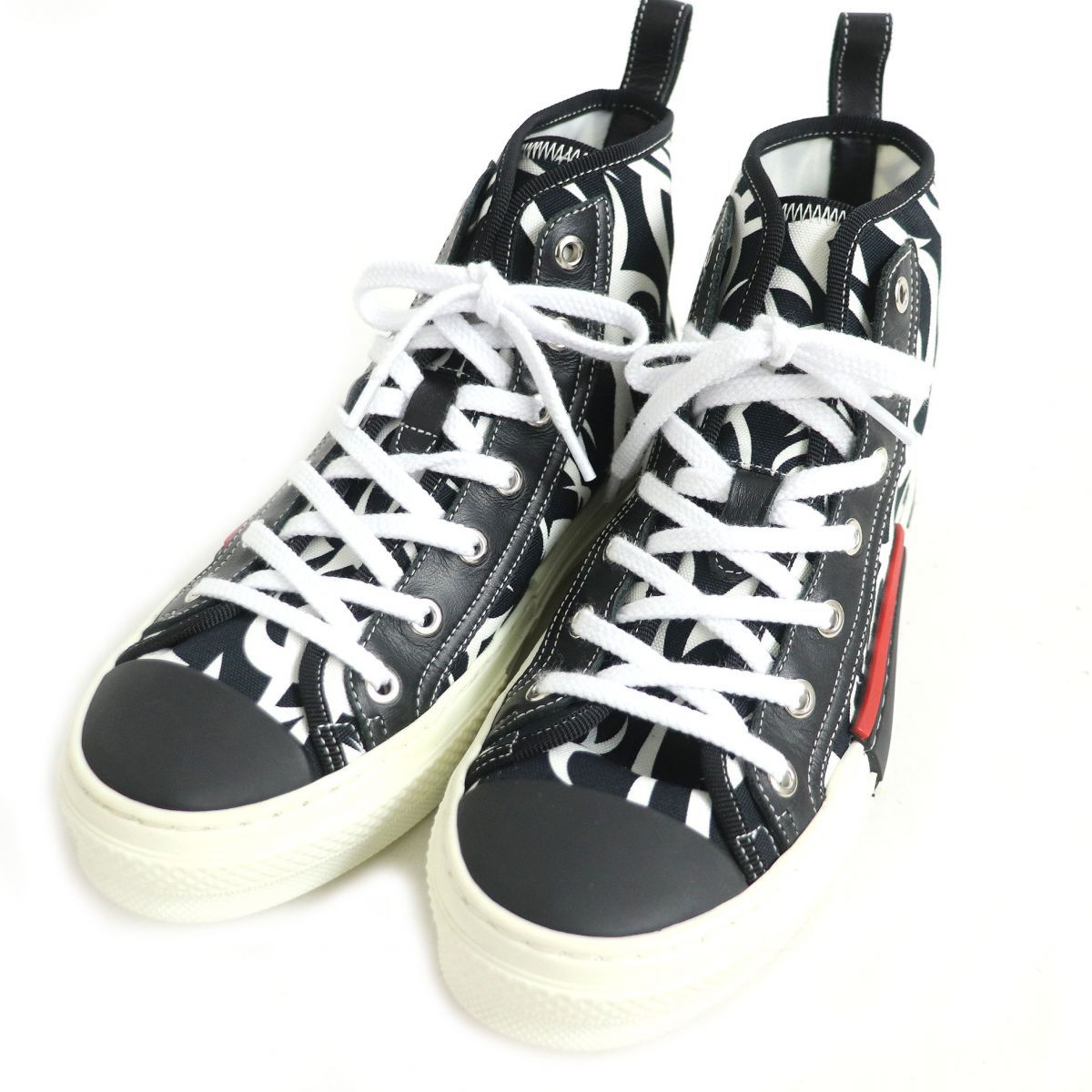 Dior Homme アトリエ トライバル柄 ハイカットスニーカー