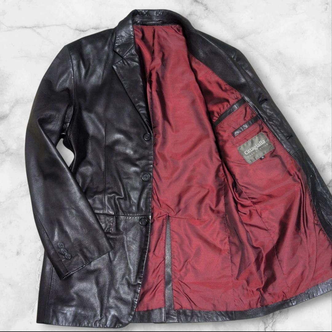Cittagialla チッタグリア テーラードジャケット 羊革 レザー 本革