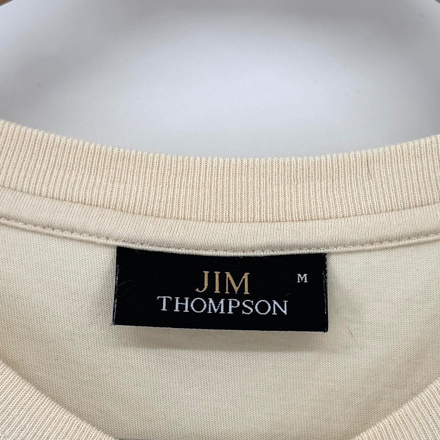 JIM THOMPSON ジムトンプソン 半袖Tシャツ M ベージュ アイボリー 象 