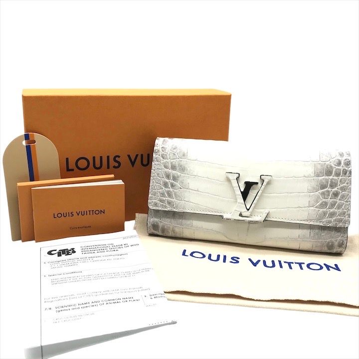世界に一品だけ✨ルイヴィトン ポルトフォイユ・カプシーヌ クロコダイル 長財布 ルイヴィトン LOUIS VUITTON ポルトフォイユ カプシーヌ N99302