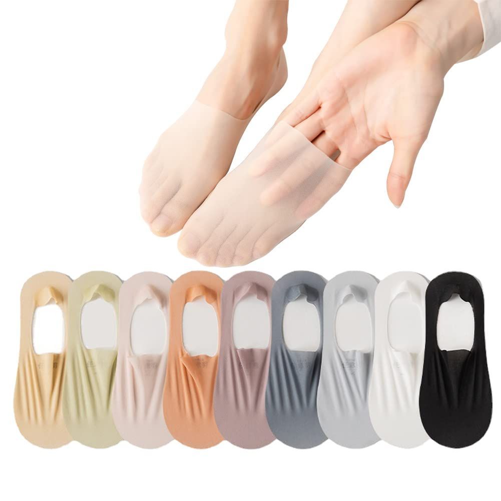 カジュアル 22-25cm 通気性 パンツス メッシュ 浅履き ハイヒール 靴下 綿 スニーカー 女の子 9足組 ソックス 春 ショート くるぶし 夏 脱げない レディース 秋 フットカバー Sekuzy