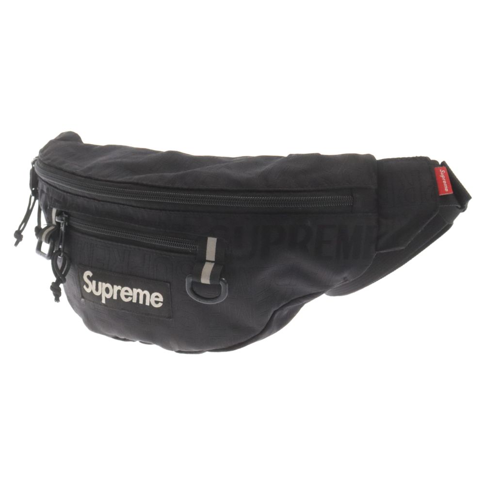 SUPREME (シュプリーム) 19SS Nylon Waist Bag ナイロン ウエスト ボディバッグ ブラック
