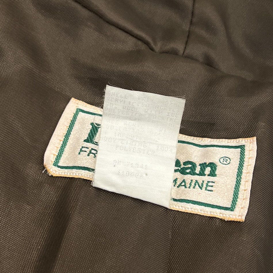 vintage L.L.Bean エルエルビーン USA製 ファー付き ジップアップ  ボアジャケット S/ブラウン/フード