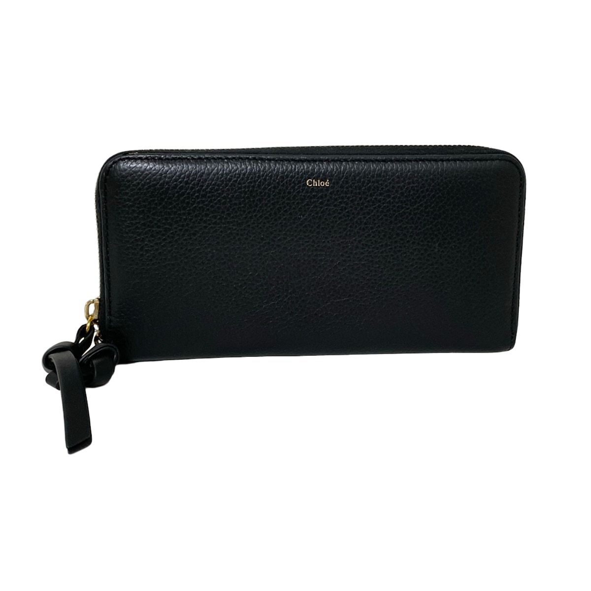 Chloe クロエ 長財布 アルファベット CHC21WP941F57001 黒 ラウンドファスナー レザー