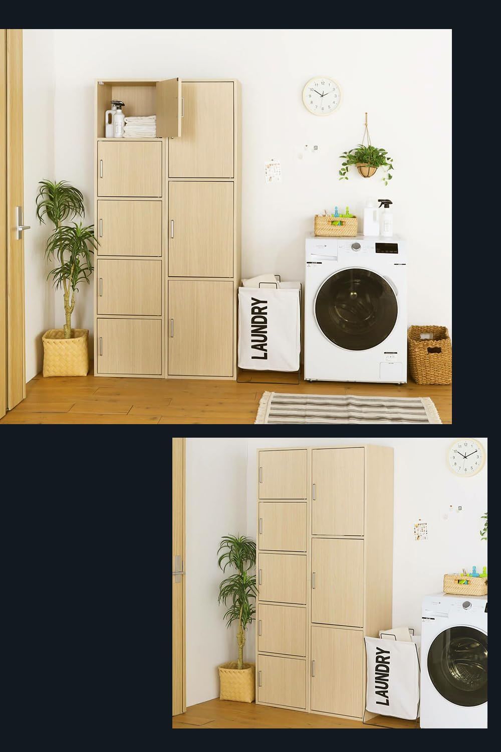 ナチュラルブラウン木目柄 収納棚