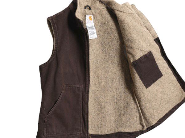 US企画 カーハート モックネック ダック ベスト レディース M 古着 CARHARTT ワーク 裏 フリース フルジップ 重ね着 厚手 廃盤 ハイネック お得なクーポン配布中!】 US企画 カーハート モックネック ダック