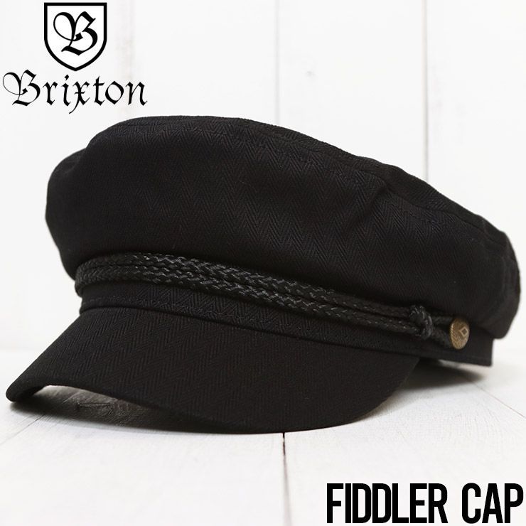 送料無料 BRIXTON ブリクストン FIDDLER CAP ハンチング マリンキャップ 10772 BLACK FB FB