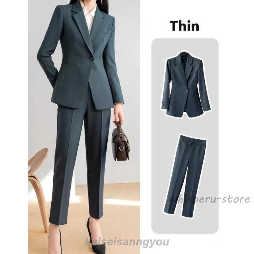 セットアップ パンツスーツ スーツ ジャケット テーラード 卒園式 レディース 春 秋 ロングパンツ 長袖 フォーマル 通勤 上品 20代 30代 40