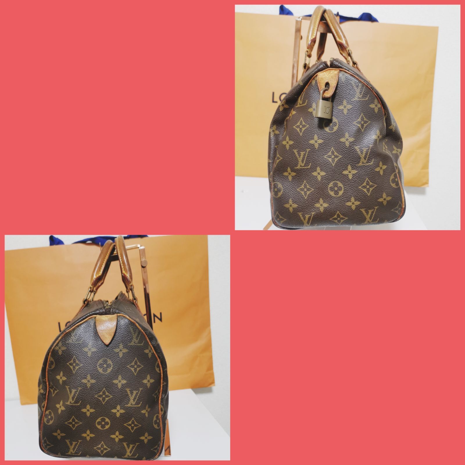 正規品】送無!ルイヴィトンVUITTON モノグラム柄スピーディー35 
