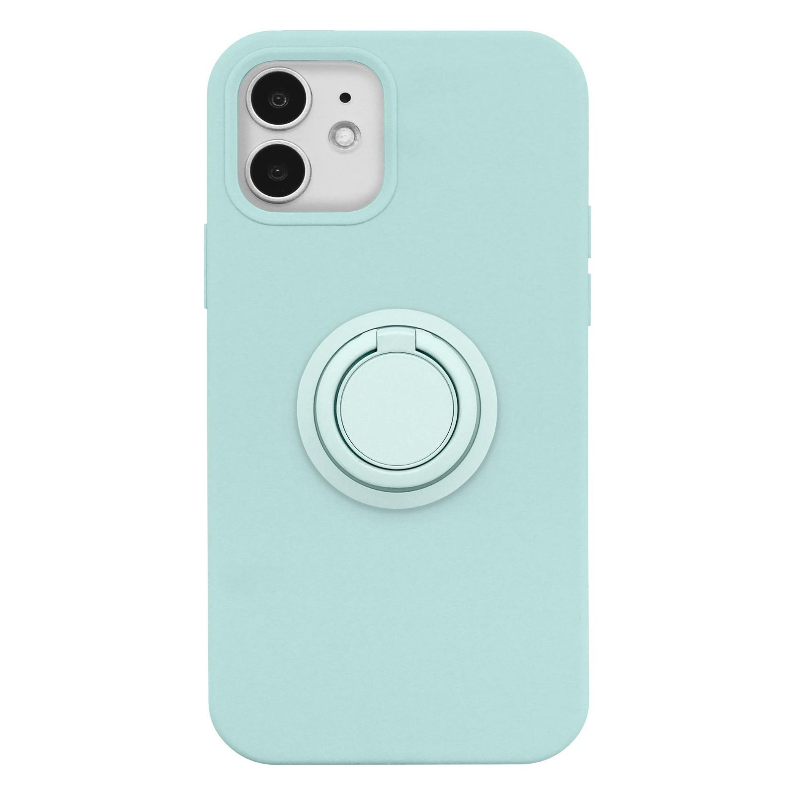 MINTY iPhoneXS ケース iPhoneX ケース リング付き シリコン 耐衝撃 指紋防止 ミントグリーン