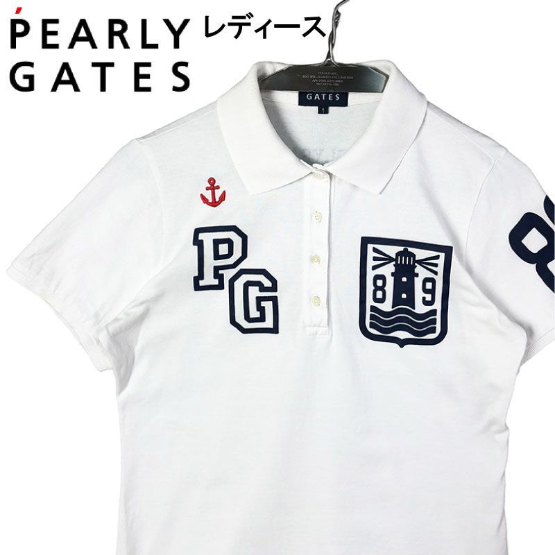 PEARLY GATES パーリーゲイツ 半袖ポロシャツ ホワイト レディース NP-9660-G04