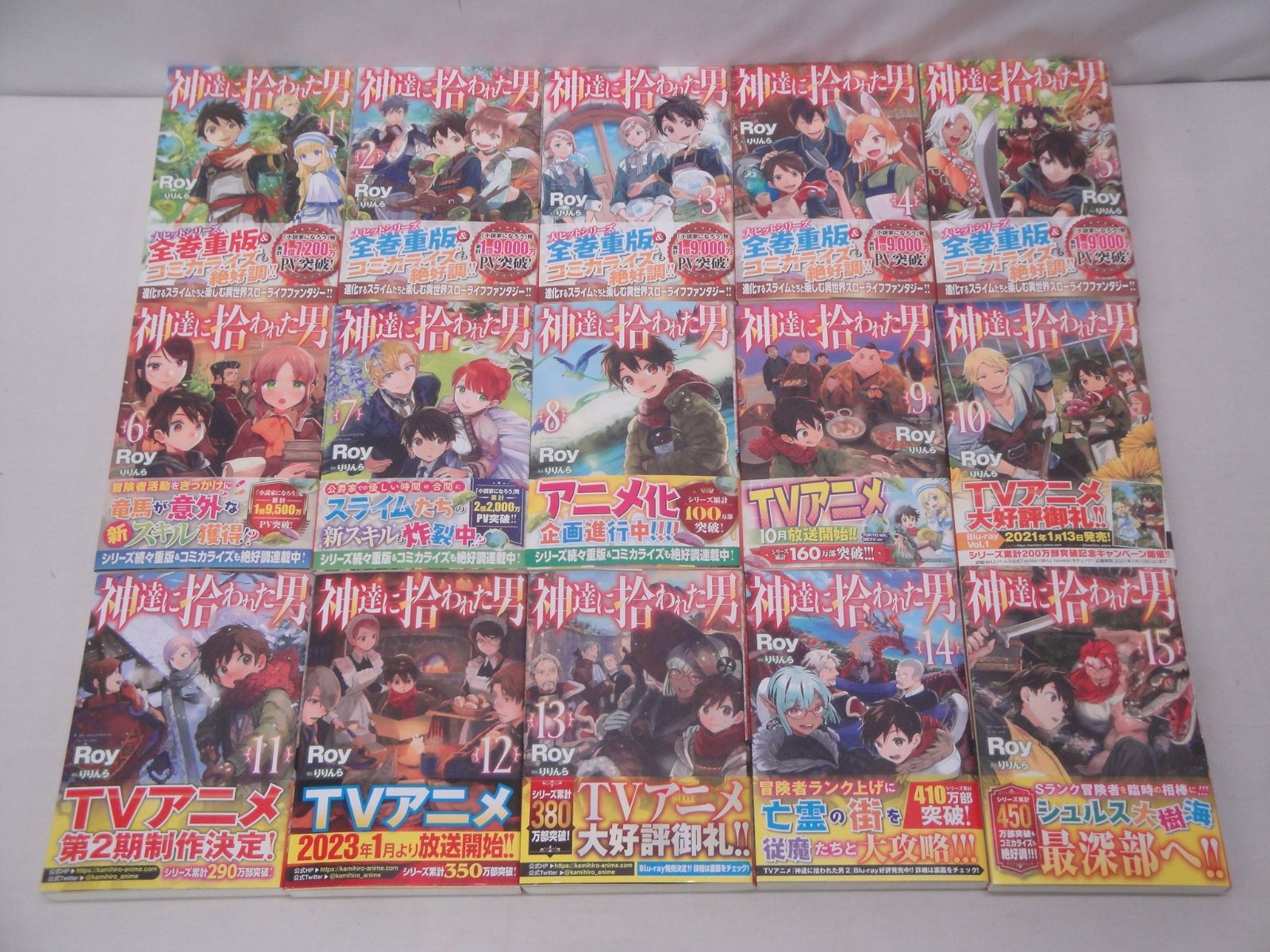 神達に拾われた男 ライトノベル 1-15巻 セット 帯付き Ryo りりんら 314 The man picked up by the gods