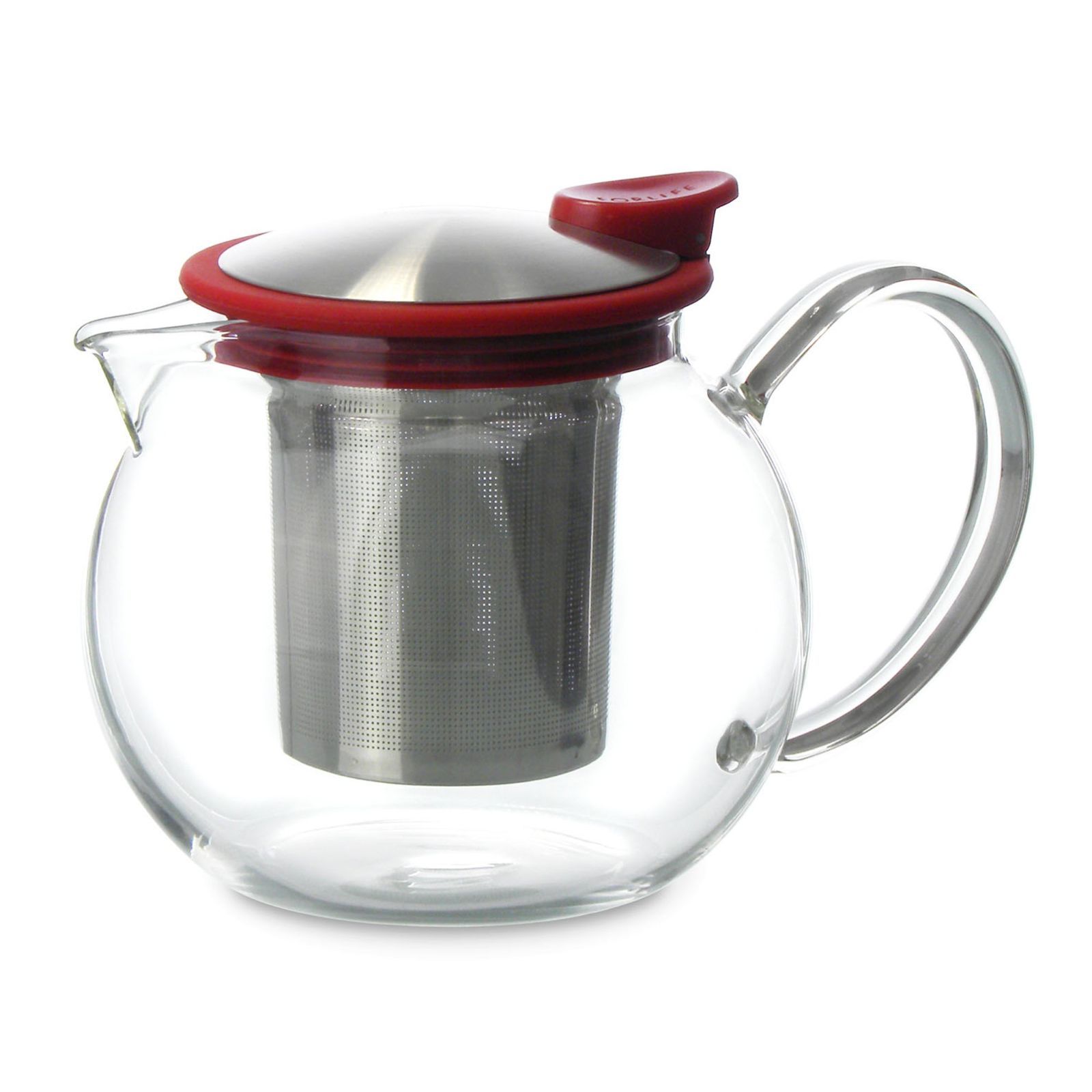 Size 750ml_Color レッド フォーライフ ティーポット ガラス 耐熱 750ml 大容量 4杯用 茶こし付き 片手で注げる 食洗機対応 本体電子レンジ対応 直火不可 レッド 赤 ボラガラスティーポット 818