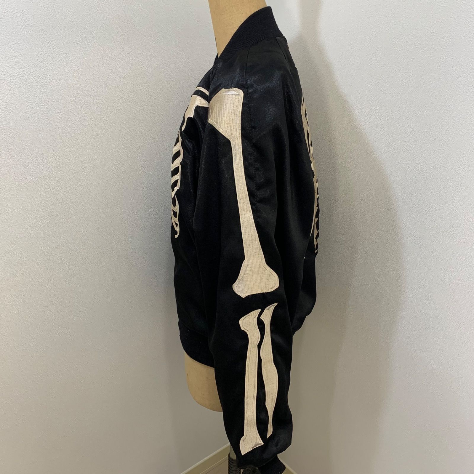 VANSON バンソン ボーン柄 ナイロンツイル ジャケット リバーシブル 赤 