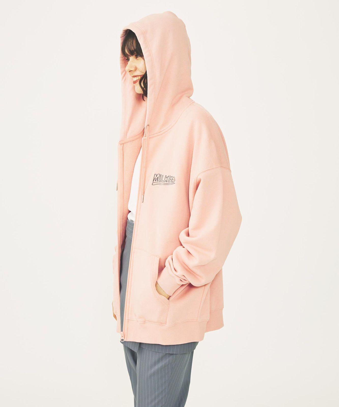 めぐみるく☆パーカー☆ スウェット パーカー ミルクフェド MILKFED HEAVY METAL ZIP UP HOODIE