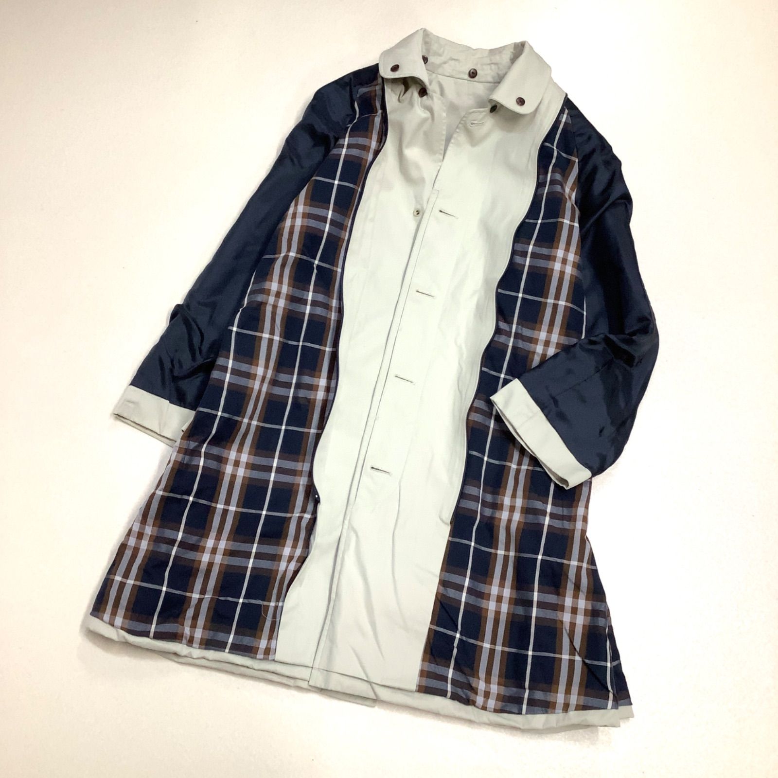 90's Burberry ノバチェック ステンカラーコート ライナーあり - メルカリ