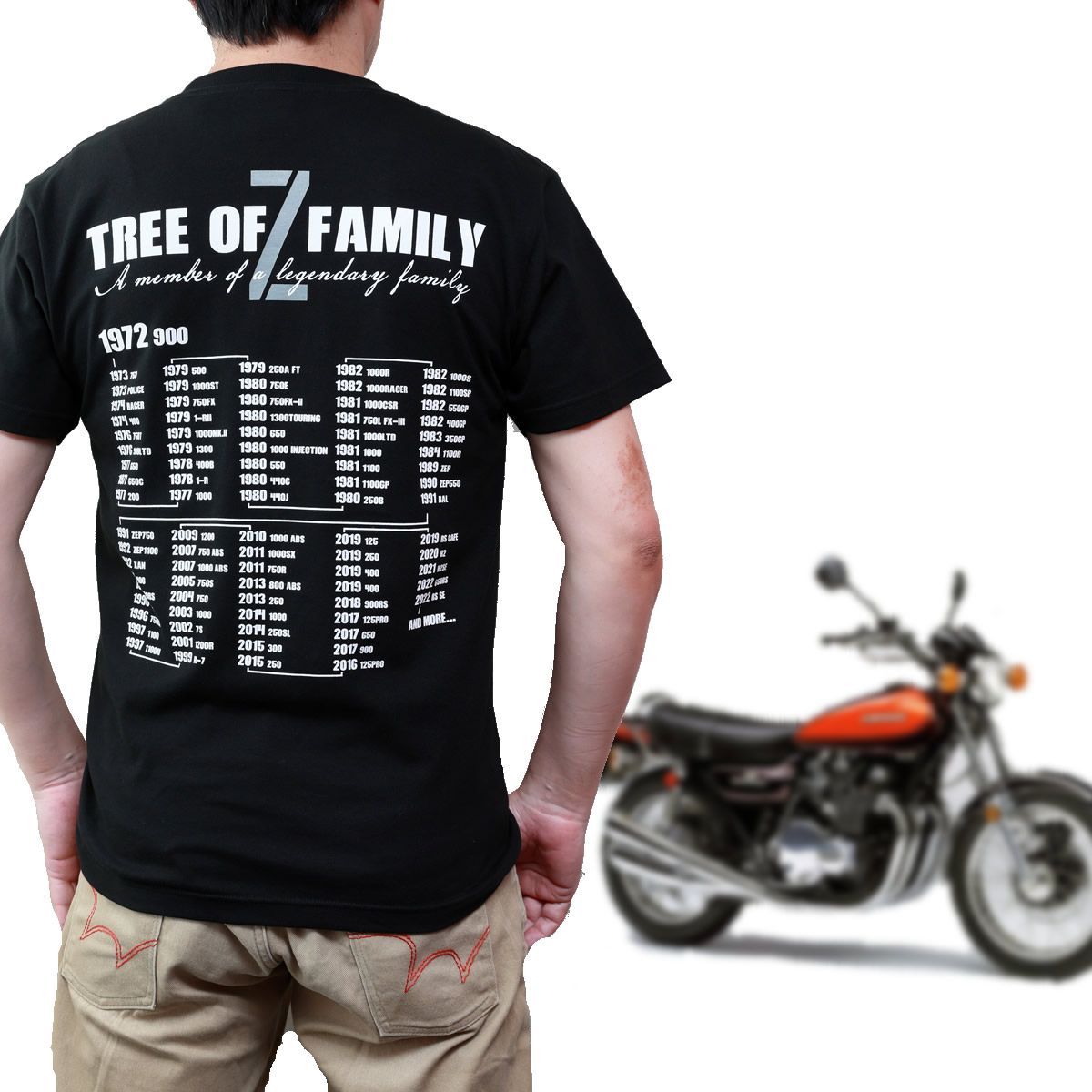 Z系 Z1 KZ カスタム オリジナルデザイン Tシャツ インナー 黒