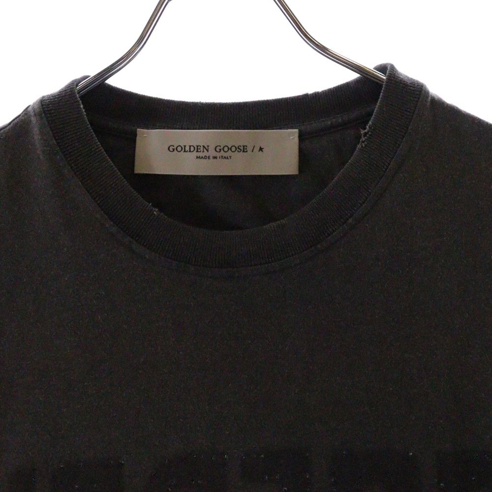 GOLDEN GOOSE - ゴールデングース Tシャツ カットソー 半袖 クルーネック プリント F 黒 GOLDEN GOOSE（ゴールデングース）の「GOLDEN GOOSE T-shirt