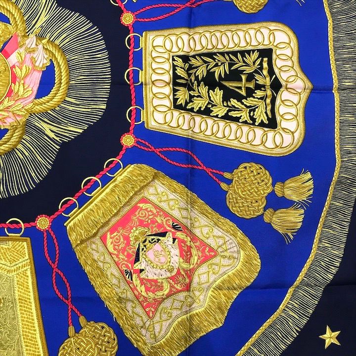 超美品 HERMES エルメス 大判 スカーフ シルク 100パーセント カレ90