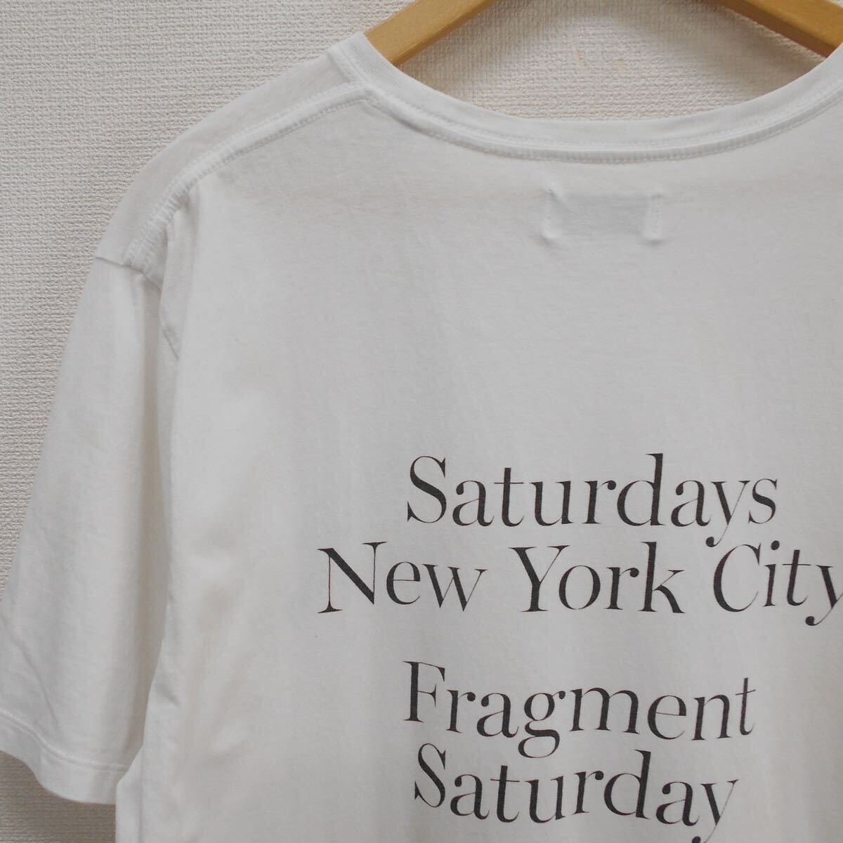 SATURDAYS NYC × fragment サタデーズ フラグメント 18SS 半袖 プリント Tシャツ ロゴ L 10118434