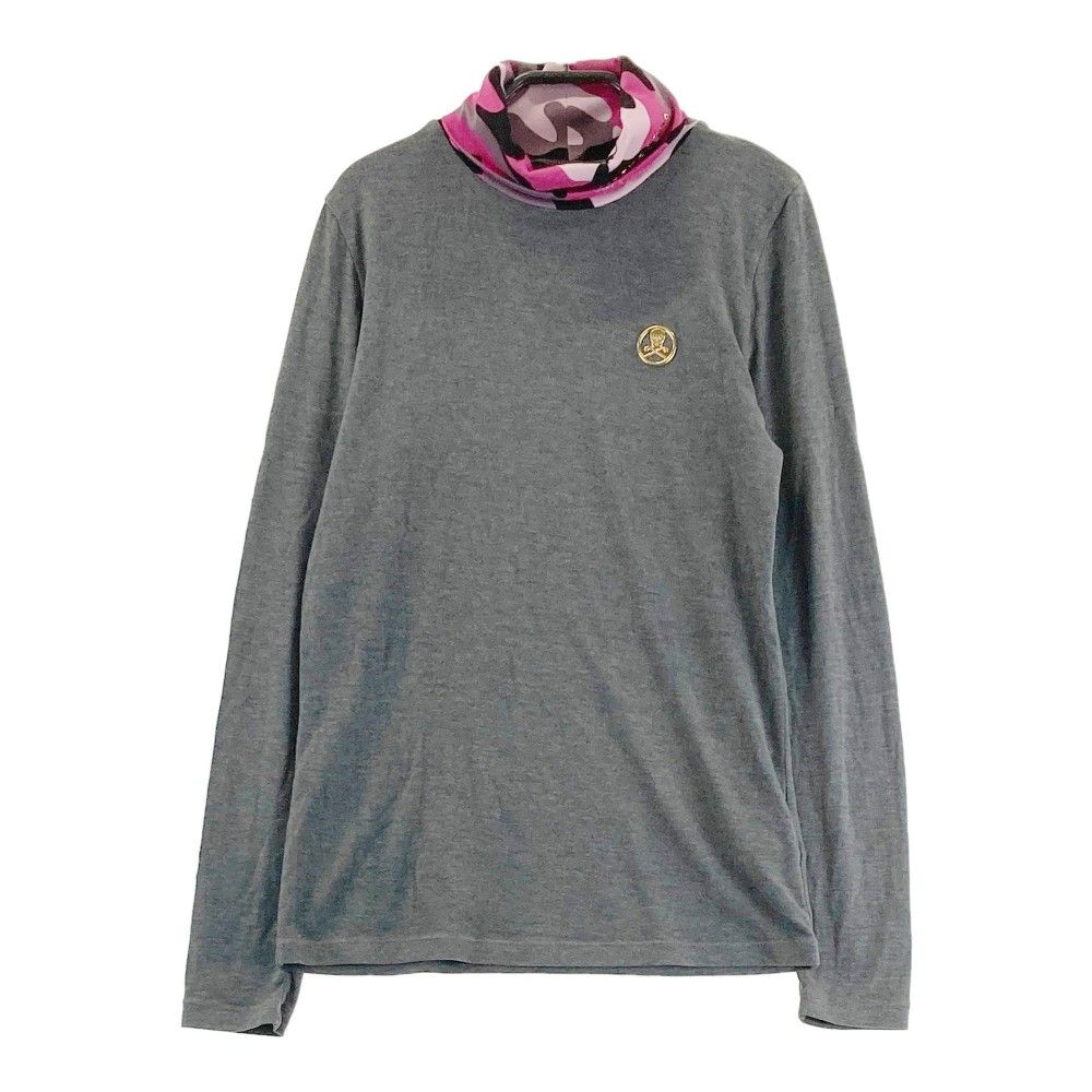 サイズ：36 MARK&amp;LONA マークアンドロナ  タートルネック 長袖Tシャツ  グレー系 [240101477521] ゴルフウェア レディース ストスト サイズ：36 MARK&LONA マークアンドロナ タートルネック 長袖T