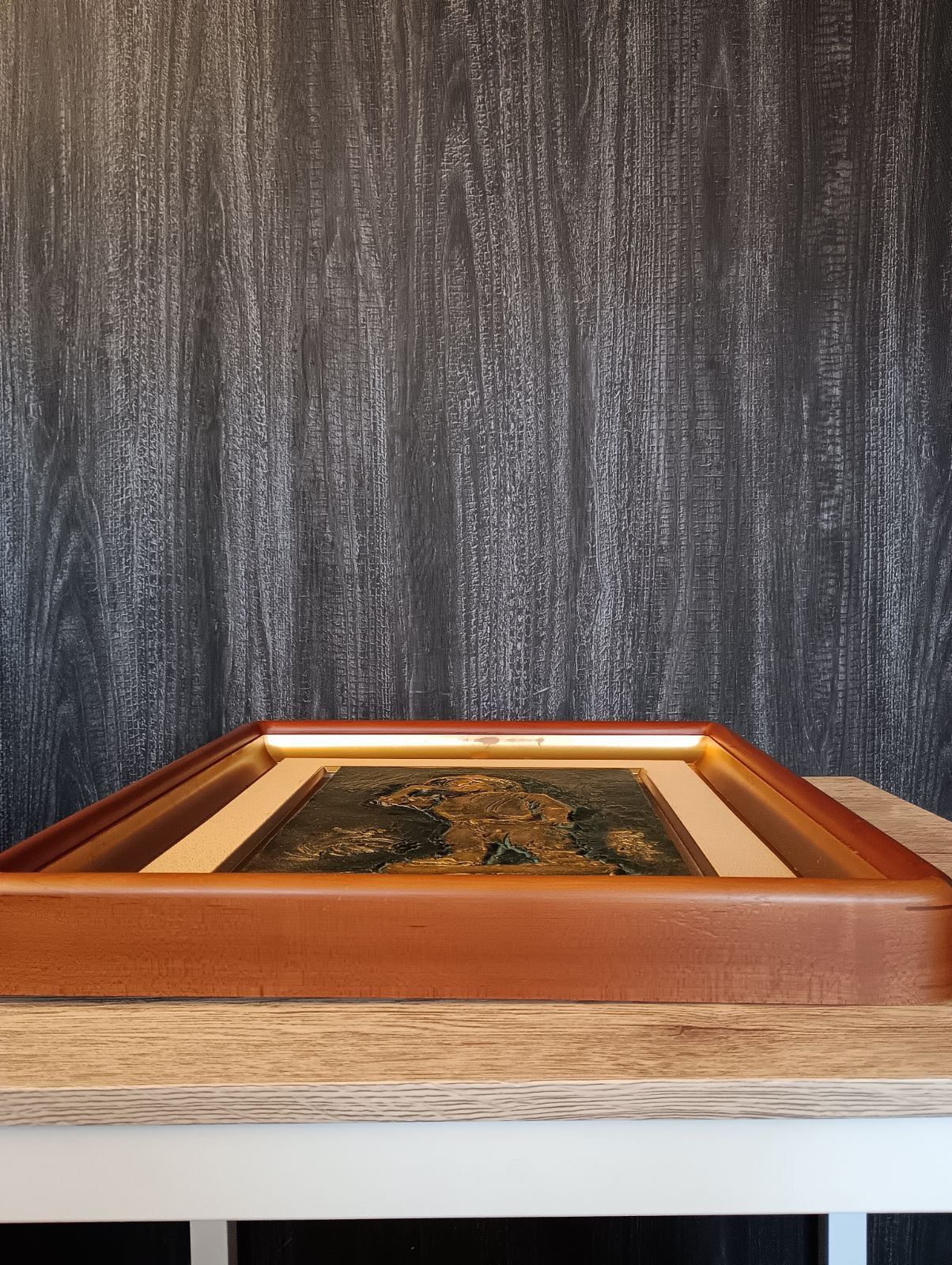 K-1428】人間国宝 昭和の巨匠 北村西望 今日わ ブロンズ額 色紙等付き