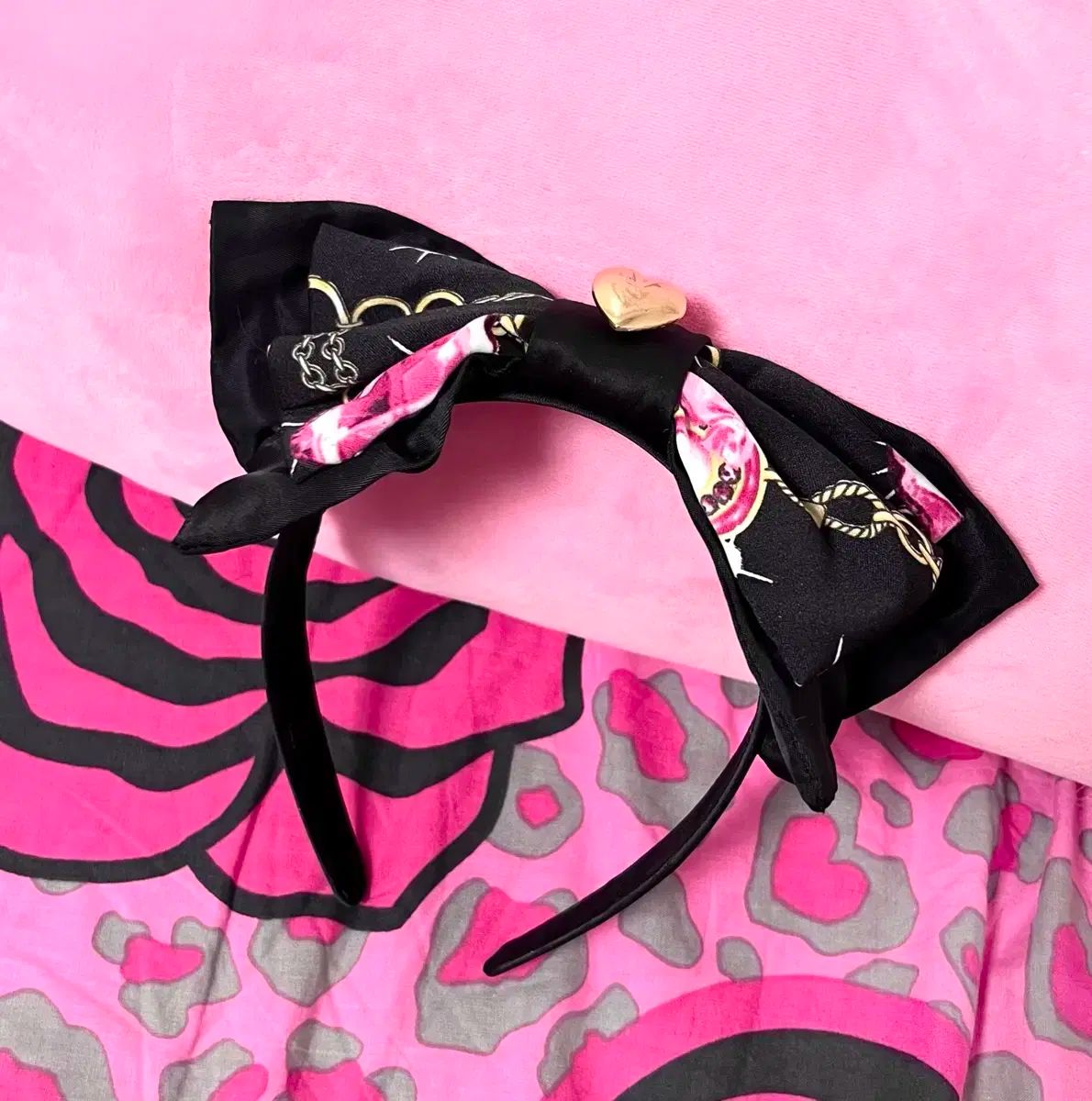 MA ※ RS 火星 ブラックピンク ハートジュエリー ワンリボン