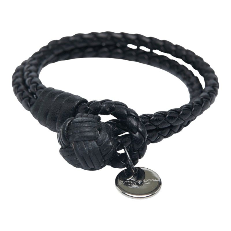 ボッテガヴェネタ イントレチャート ブラック レザー SV925 シルバー