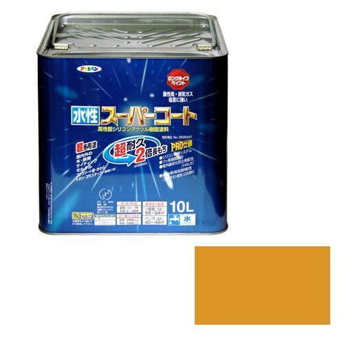 アサヒペン 多用途ー水性スーパーコート 10Lーシトラスイエロー