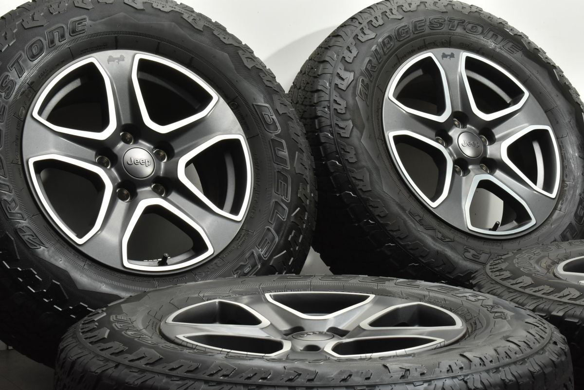 ホイール良好 ジープ JL ラングラー 純正 17in 7.5J 44.45 PCD127 ブリヂストン デューラーA T 245 75R17 アンリミテッドスポーツ