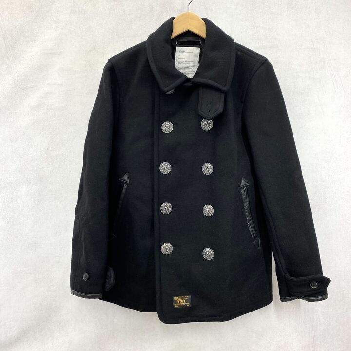 WTAPS ダブルタップス PEA COAT ピーコート 142GWDT-JKM05 ウール アウター 2 ブラック M メンズ ファッション