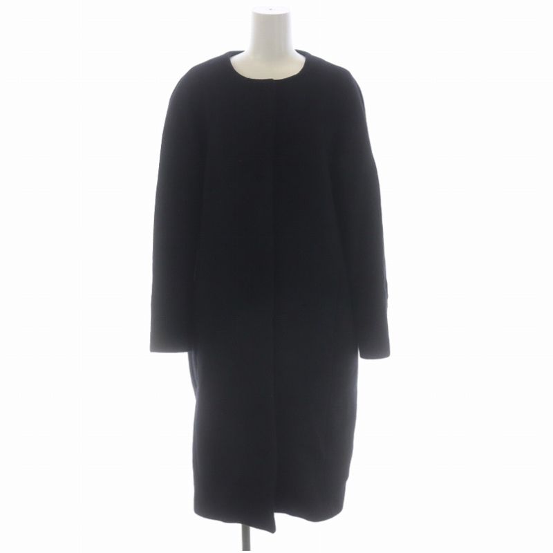 アナイ ANAYI ラムウールダブルビーバー コート ノーカラーコート