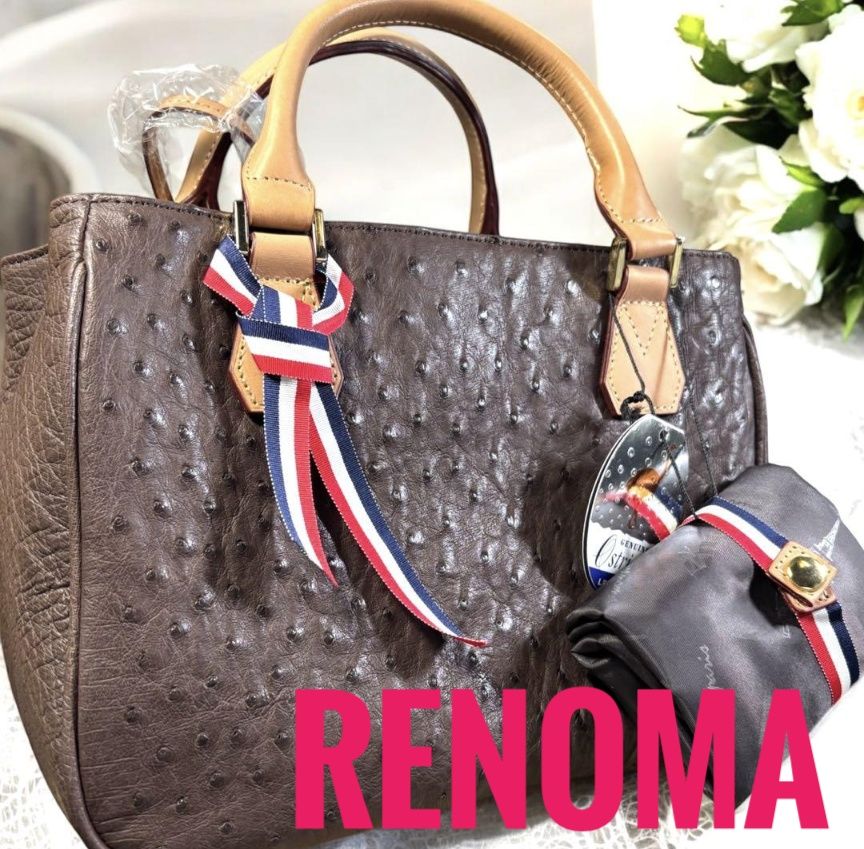 未使用✨RENOMA レノマ ハンドバッグ オーストリッチ トートバッグ 
