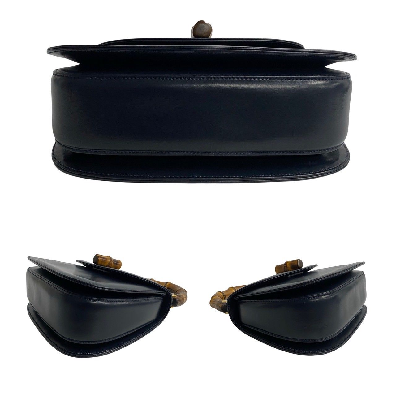 ほぼ未使用 鏡付 GUCCI グッチ オールドグッチ ヴィンテージ バンブー