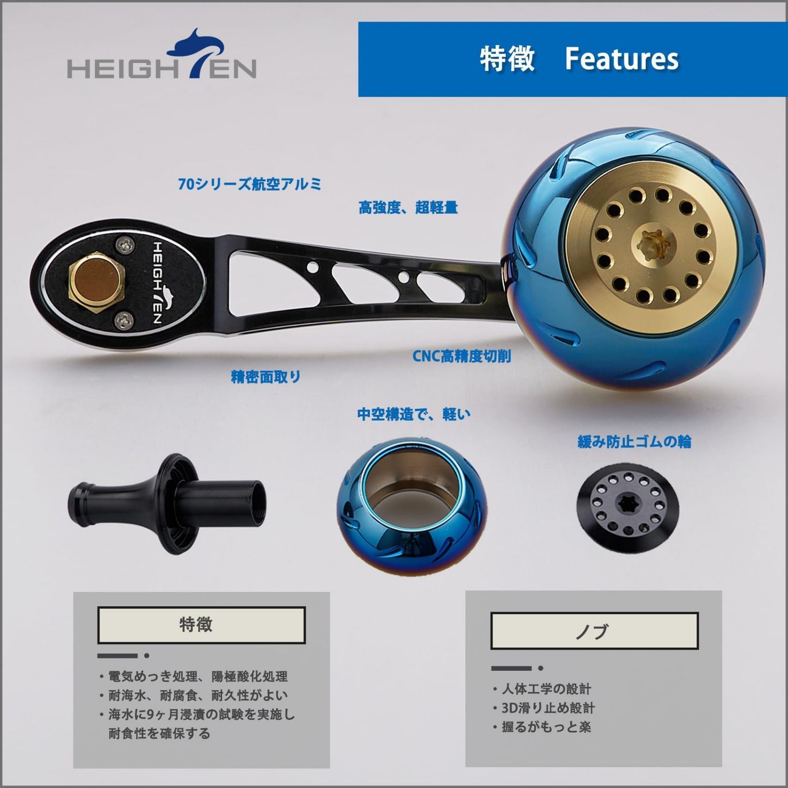 ベイトリール ダブルハンドル 90mm ダイワ ブラックゴールド すむ