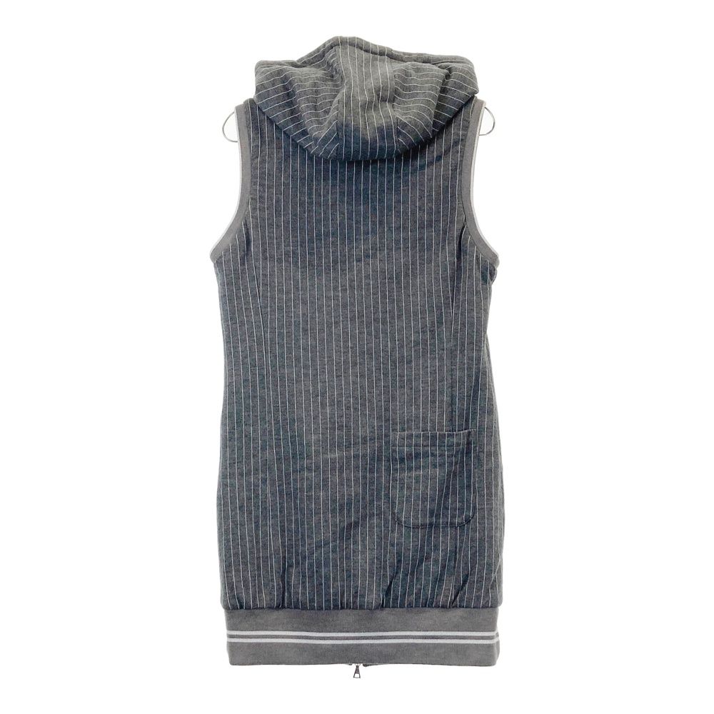 サイズ M BEAMS GOLF ビームスゴルフ 中綿ノースリーブワンピース ストライプ柄 グレー系 240101496403 ゴルフウェア レディース ストスト