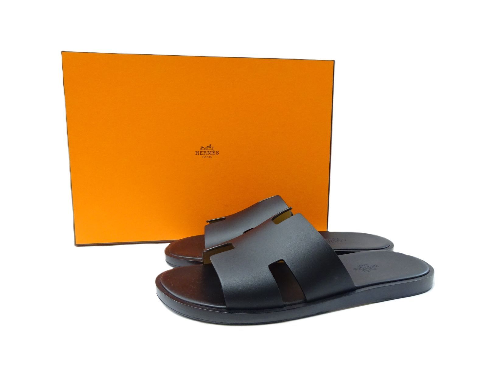 41 HERMES エルメス イズシール サンダル ブラック タカシマヤ 2025 レシート付