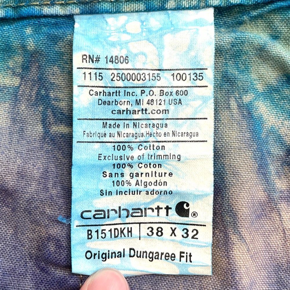 カーハート Carhartt タイダイ ペインターパンツ パープル ブルー カーハート ペインターパンツ タイダイ染め キャンバス地 サイズ