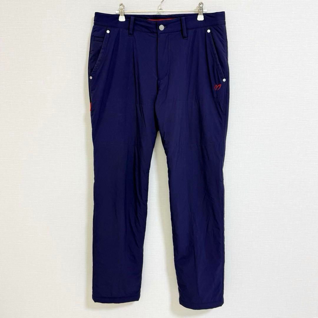 MASTER BUNNY EDITION マスターバニー 中綿入り ゴルフパンツ メンズ6 ウエスト84〜88 ネイビー 秋冬 保温 軽量 ラウンド 練習 タウンユース