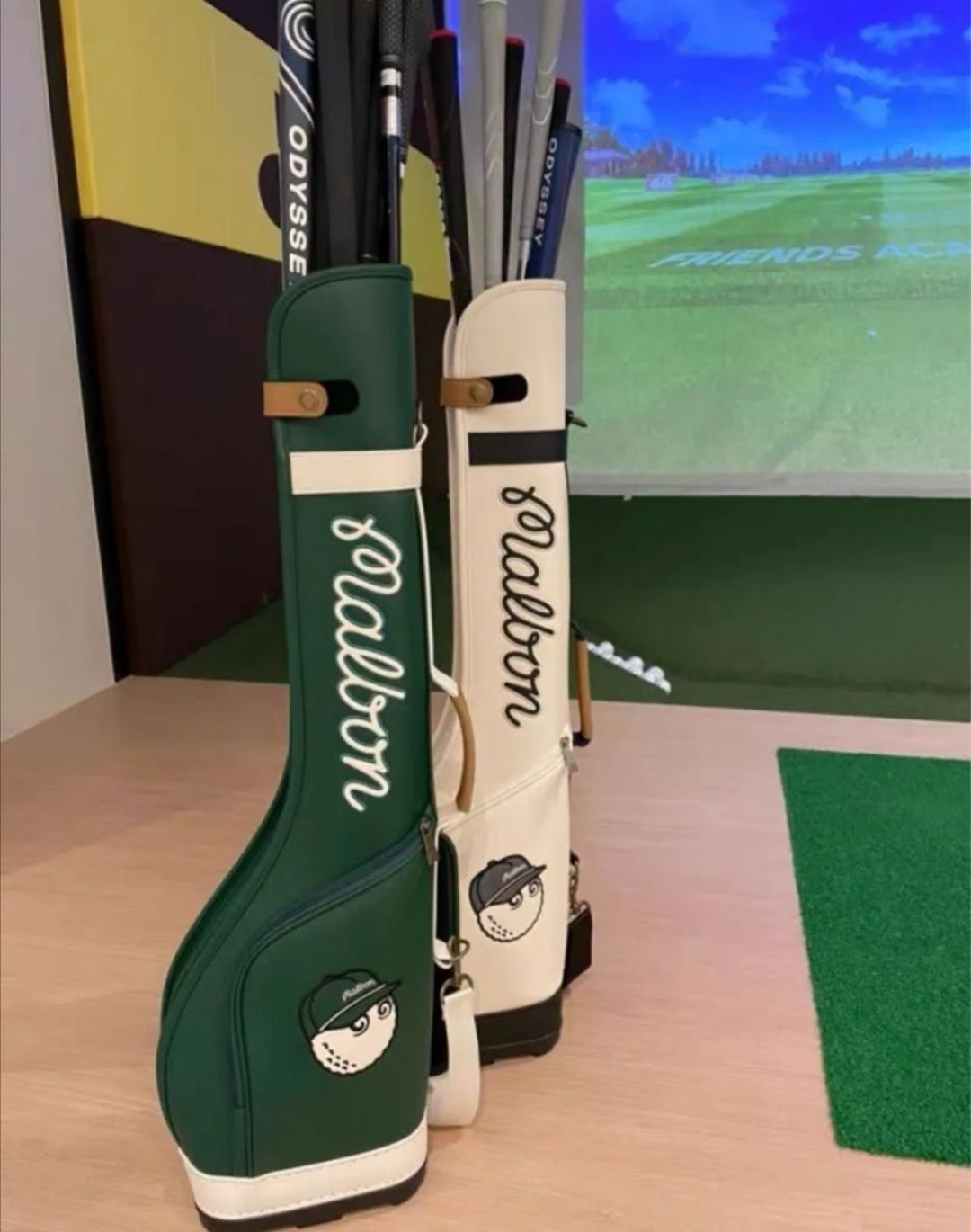 マルボン　Malbon golf クラブケース、オフホワイト　新品未使用 malbon golfマルボン クラブケース ハーフハーフケース クラブ