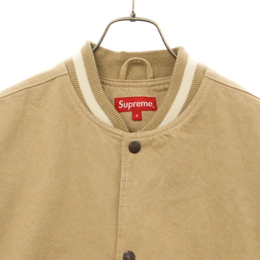 SUPREME (シュプリーム) 18SS Denim Varsity Jacket ロゴ刺繍 デニム 