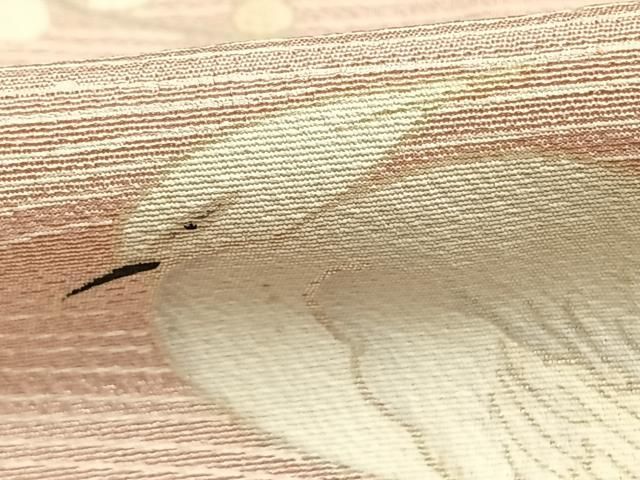 平和屋着物▽訪問着 単衣 花鳥文 正絹 逸品 AABC0492fy