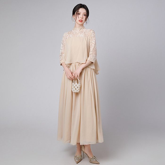 シフォンワンピース ワンピース レディース ドレス パーティー