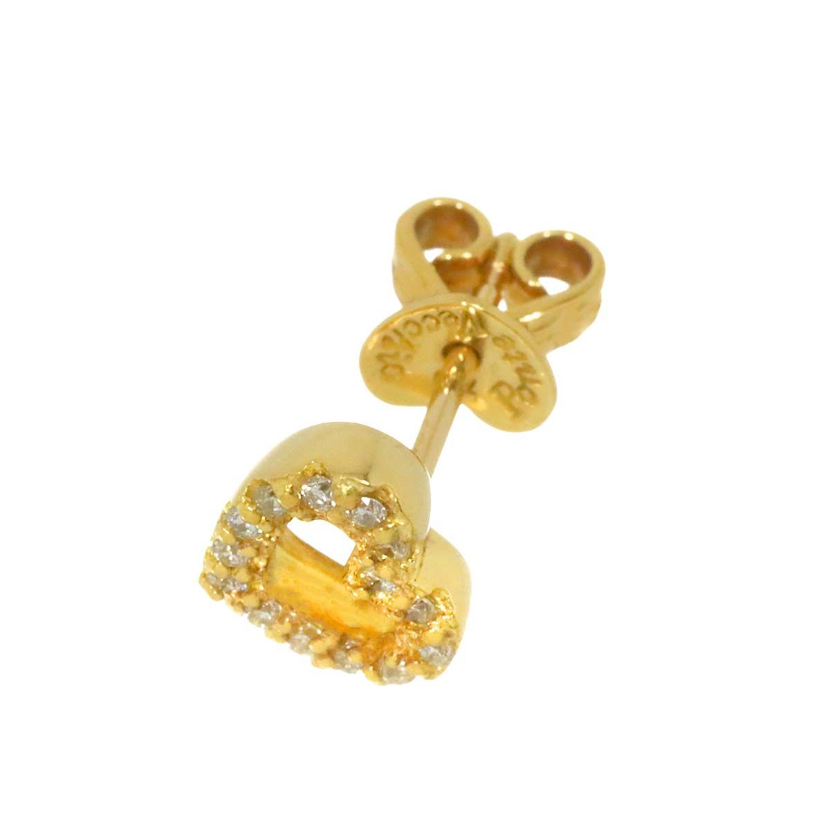 Ponte Vecchio18金 ダイヤハート型ピアス ポンテヴェキオ Ponte Vecchio ダイヤ 0.07ct ハート ピアス K18