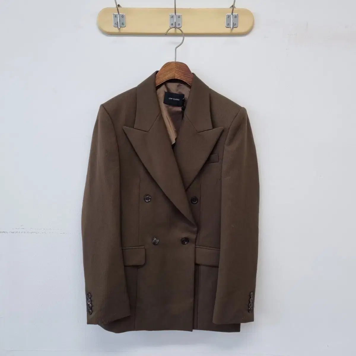 LOW CLASSIC ロウ クラシック ブラウン ダブル ジャケット S