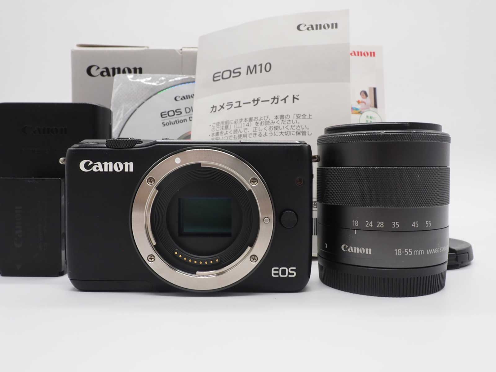 キャノン Canon EOS M10 18.0MP Digital Camera Black 18-55mm Lens 元箱 Z5533A