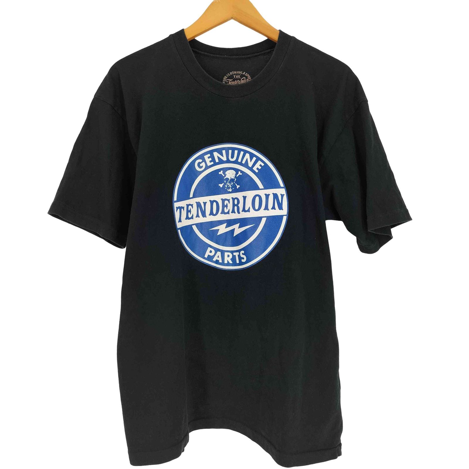 テンダーロイン TENDERLOIN TEE GENUINE PARTS サークル スカル サンダー プリント クルーネック Tシャツ メンズ JPN：L 