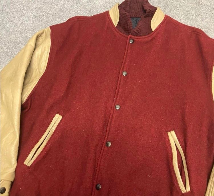 P745 vintage 80s〜90s ウール レザー スタジャン 古着 - メルカリ