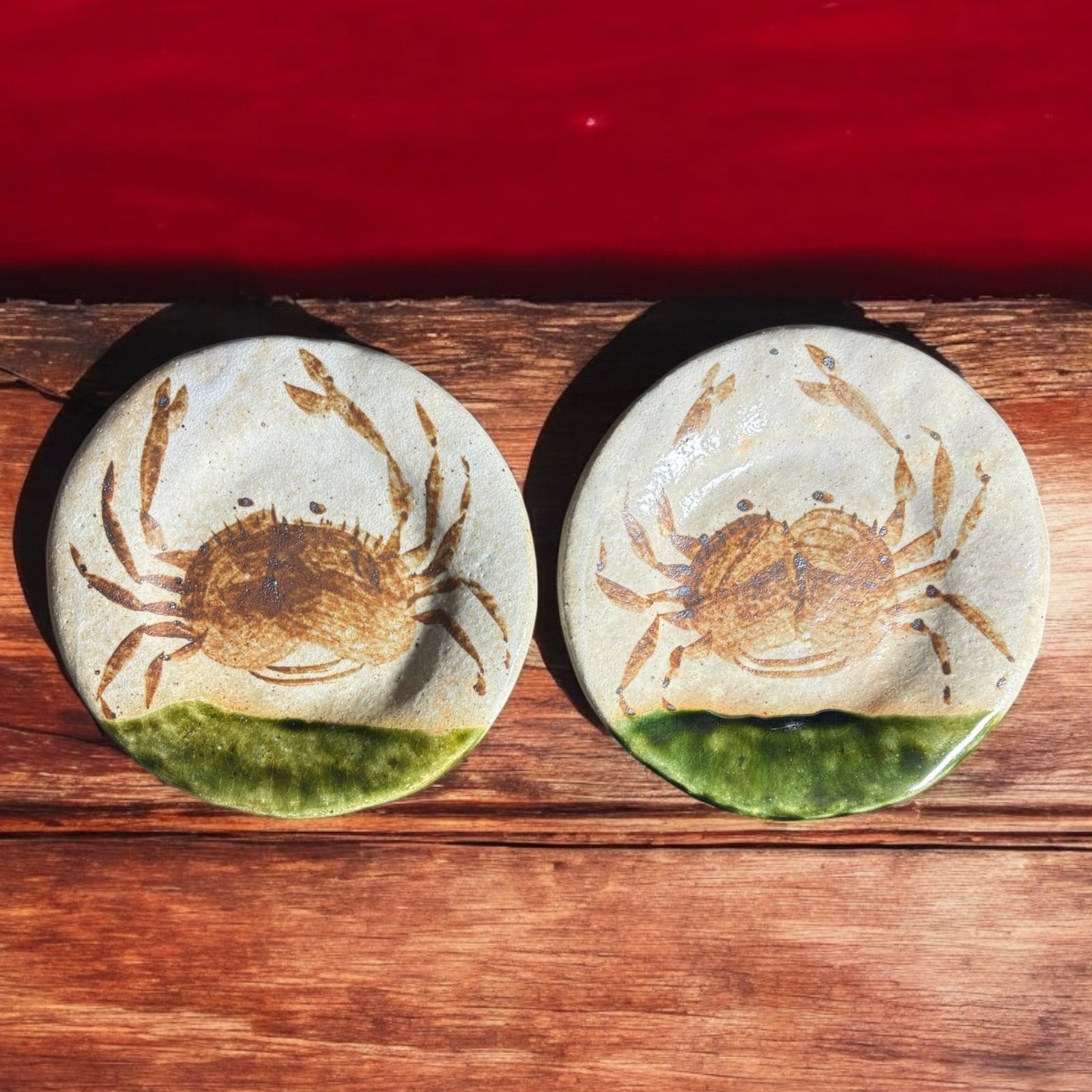 カニ一刀彫応接3点セット